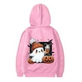 thumbnail image 4 of Tiijoy Toddler Girls Halloween Hoodie Cartoon Ghost Hooded Sweatshirt, Sizes 4-5T, 4 of 5