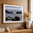 thumbnail image 4 of Dramatic rocky islets rise from the Atlantic Ocean near Praia dos Mosteiros in Azores. - Ponta Delgada Azores Portugal Photography Seascape Coast Ocean Moody Oak Framed Wall Art Print 20 x 30 inches, 4 of 6
