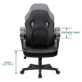 thumbnail image 3 of Vineego High Back Office Chair Faux Leather Gaming Racing Chair Ergonomic Adjustable Swivel Executive Chair, Black, 3 of 11
