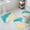 Blue, variant on Aqua Blue Beach Bath Mat 3 Piece Bathroom Rug Set, Summer Seaside Ombre Non Slip Bath Rug Contour Mat and Toilet Lid Cover, Absorbent Shower Mats Soft Bath Rugs and Mats Sets