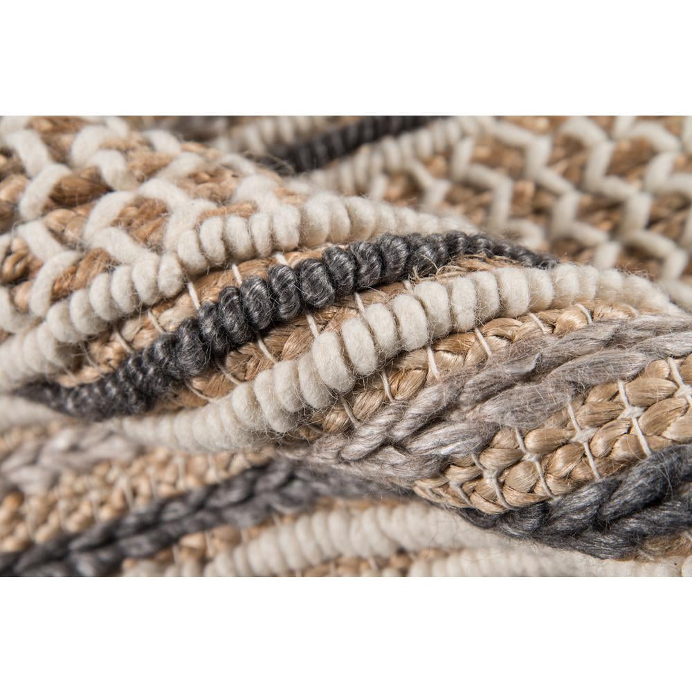 Esme Wool and Jute Hand Woven Charcoal Area Rug 2' X 3'