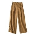 thumbnail image 4 of Outfmvch Wide Leg Linen Pants for Women High Waisted Linen Pants Women Wide Leg Linen Pantss Casual Drawstring Flowy Pants Long Lounge Travel Pants Cropped Linen Pants Women Flowy Lounge Yellow S-3XL, 4 of 4