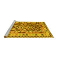 thumbnail image 2 of Ahgly Company Machine Washable Indoor Round Southwestern Yellow Country Area Rugs, 7' Round, 2 of 4