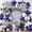 Navy Blue and Silver, variant on Blue and Silver Balloon Arch Kit, Navy Blue Silver White Graduation Balloons, 140pcs Confetti Star Latex Balloons for Birthday Wedding New Year Party Decorations