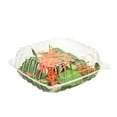 thumbnail image 4 of AME D'ESSENCE (250 PACK-8X8X3) Clear Plastic Food Container with Hinged Lid Clamshell Container Food Prep to go Container Great for Salad or Dessert Reusable Plastic Containers with Lids, 4 of 5