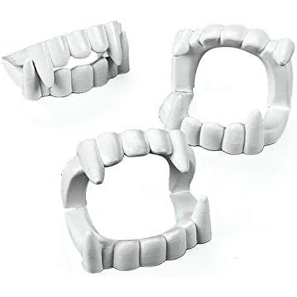 Dents de Vampire en Plastique Blanc pour Halloween - 24 Pcs, 4T 24 24