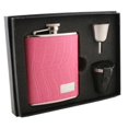 thumbnail image 1 of Visol VSET27-2026 Splendid Pink Leather 6 oz Deluxe Flask Gift Set with 3 Shot Cups, 1 of 1