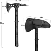 Camping Hatchet Set 2-Pack, 12.5 Compact Survival Axes with Spike, JXE JXO Outdoor Chopping Tools with Sheath & Non-Slip Nylon Handles for Hiking & Emergency Use