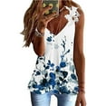 thumbnail image 4 of Viikei Womens Tank Tops Plus Size Tank Tops for Women Fashion Women's Casual Printed V-Neck Sleeveless Pullover Off Shoulder Lace Tops Blouse T-Shirt, 4 of 6