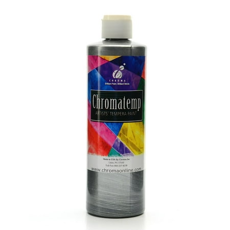 UPC: 0804551984600 | ChromaTemp Artists  Tempera Paint metallic silver  16.9 oz. (pack of 3)