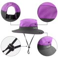 thumbnail image 3 of 2Pcs Femmes Pêcheur Chapeaux Queue de Cheval UV Protection Chapeau de Soleil à Large Bord Casquettes, 3 of 7