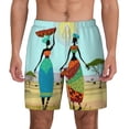 thumbnail image 2 of Goofa African Women Printed Men's Swim Trunks Board Shorts Quick Dry Mens Swimming Trunks with Compression Liner,Breathable Fit Hawaii Beach Shorts-3X-Large, 2 of 9
