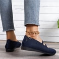 thumbnail image 5 of YOUYEDIAN Mary Jane Shoes Women Comfortable Slip on Non Slip Ballet Flats Shoes Spring Business Wide Closed Toe Low Heels Walking Shoes (Navy), 5 of 5