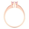 thumbnail image 4 of 1.5 ct Marquise Cut Simulated Pink Diamond Solitaire 18K Rose Gold Womens Engagement Ring, 4 of 5