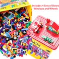 thumbnail image 1 of Ensemble de 520 Pcs de Briques de Construction, 500 Blocs de Construction de Base en 17 Formes Comprenant des Roues, une Porte, une Fenêtre, un Bloc en Vrac avec Boîte de Rangement Réutilisable et une Construction, 1 of 6