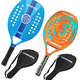 thumbnail image 1 of Raquetas de tenis de playa Camewin 400601 rojas y naranjas, paquete de 2, 1 of 5
