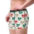 thumbnail image 2 of Salouo Retro bows Print Men's Boxer Briefs,Breathable Underwear Elastic Waistband Briefs for Men-Small, 2 of 5