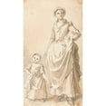thumbnail image 2 of Paul Sandby 15x24 Black Ornate Framed Double Matted Museum Art Print Titled: Woman and Child Holding a Doll (Between 1758 and 1760), 2 of 5