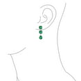thumbnail image 3 of Bling Jewelry Womens  Emerald Green Dangle Chandelier Earrings for Prom Silver Plate, 3 of 5