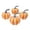 Orange, variant on QLUEWX 4PCS Red Halloween Faux Pumpkins Set, 4.3" Artificial Foam Pumpkins Table Decor, Rustic Fall Festival Tabletop Centerpiece for Home Window Display Party Thanksgiving Halloween Decor