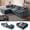 Blue, variant on Boneless Modular Sectional Cloud Couch, Compressed Sofa in a Box with Deep Seat & Oversized Chaise, L-Shaped Chenille Sofa for Living Room