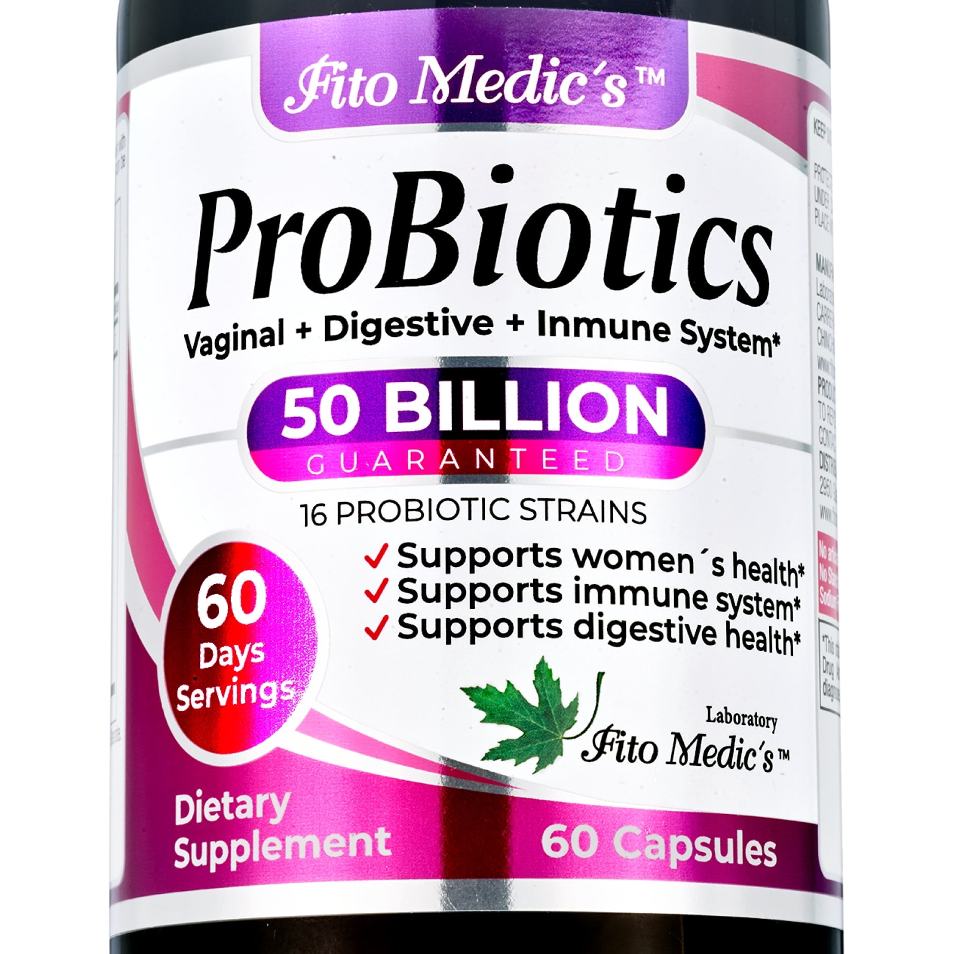 Probiotics for Women | 50 Billion CFU | Probiotics | 60 caps | 60 days servings