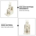 thumbnail image 3 of Estatuilla de Resina de Chacal Egipcio Anubis LANNMXG 14,5 cm Blanco, 3 of 5