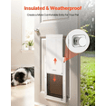 thumbnail image 4 of Dog Door for Door, Large Magnetic Flap Doggy Door with Metal Frame, Weatherproof Pet Door, Easy Install, Interior/Exterior, White, 4 of 9