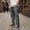 Dark Gray, variant on Men's Lightweight Nylon Track Pants, Elastic Waist Drawstring Joggers with Side Zip Vents & Mesh Panels, Streetwear Casual Trousers Size S-2XL Gray