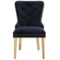 thumbnail image 2 of Chaise, Jeu de 2 en Velours et Métal - Noir, 2 of 7