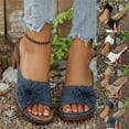 thumbnail image 4 of Wowcloth Chunky Heel Sandals for Women - Comfortable Hollow-Out Open-Toe Design with Floral Decors for Summer Casual Fashion Footwear, 4 of 9