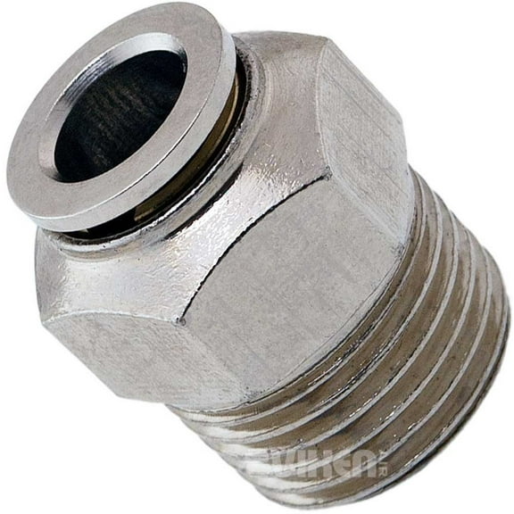 Vixen Air 1/2" NPT Male Push to Connect (PTC) Straight Pneumatic Fitting for 3/8" OD Hose VXA7123