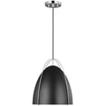 thumbnail image 3 of Open Box Generation Lighting 6551701 Norman 1 Light 13" Wide Pendant - Black, 3 of 5