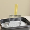 thumbnail image 6 of Stainless Steel Metal Cat Litter Scooper with Holder,Deep Shovel,Ergonomic Handle,Integrated Design with Fine-Grained Sifting for Litter Box(Yellow), 6 of 6