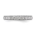 thumbnail image 3 of 14K White Gold Ring Band Eternity Diamond Round Polished Vintage 1ct , Size 5, 3 of 5