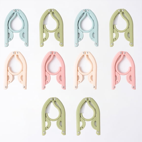 10 Pcs Travel Hangers Cruise Ship Essentials Accessories Portable Folding Clothes Hanger Foldable Drying Rack