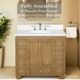 thumbnail image 7 of Lavanti Depos Solidwood 36-inch Bathroom Vanity with Sink - Stylish Gray Oak, 7 of 7