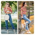 thumbnail image 7 of KLL Red Lobster Print Women's Long Sleeve Pajamas with Pants Sleepwear Loungewear 2 Set-Large, 7 of 7