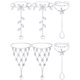 thumbnail image 1 of 6 piezas de joyería para pies, sandalias descalzas para mujer, tobilleras con diamantes de imitación, cadena de pie bohemia para playa, boda, día de San Valentín, 1 of 5