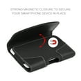 thumbnail image 5 of For Apple iPhone 13/ 13 Pro Horizontal Universal Pouch Case PU Leather Cell Phone Holster with Belt Clip and Card Slot Pocket Cover (Size 5.5") - Black, 5 of 8