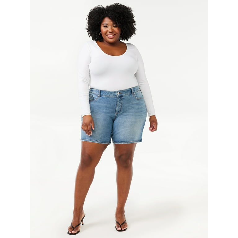Bermudas jeans plus size 2025