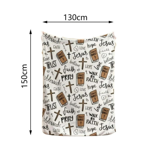 CREATITOY Ultra-Soft Christian Bible Jesus Throw Blanket