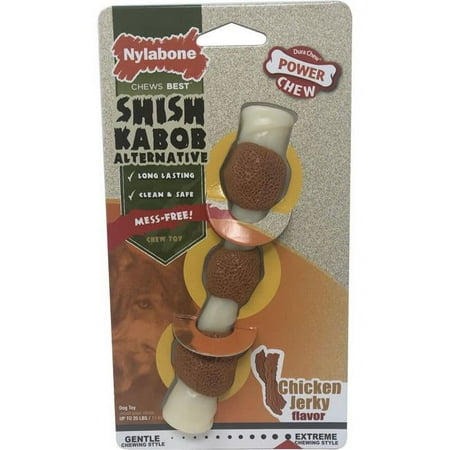UPC: 0018214847588 | Nylabone Power Chew Shish Kabob Mess Free Nylon Chew Toy Chicken Jerky Flavor Regular
