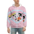 thumbnail image 2 of The Powerpuff Girls Zip Up Hoodies Unisex Realistic 3D Print Sweatshirt Long Sleeve Hooded Jacket Coat 2XL, 2 of 8