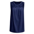 thumbnail image 4 of HOWPAY Sleeveless T Shirts for Women Oversized Crew Neck Basic Tee Solid Color Casual Loose Fit Summer Baggy Comfy Soft Y2K Streetwear Blue M, 4 of 5