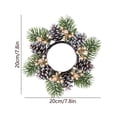 thumbnail image 3 of Winter Candle Ring Artificial Wreath For Candles, Mini Holiday Counter Centerpiece Ornament For Column Candle Holders, Home Ornament 7.87In, 3 of 6
