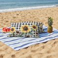 thumbnail image 5 of Outdoor Pillow Cover Sunflowers Set of 2 Waterproof Throw Pillowcases Black Buffalo Plaid Decorative Patio Furniture Pillows for Couch Garden Indoor & Outdoor Use, 5 of 9