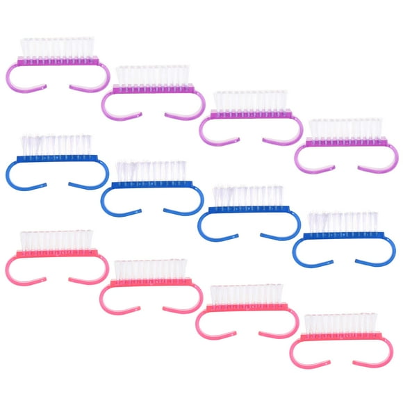 COSMOS Mini Nail Brush Scrub Cleaning Pedi Brushes for Toes and Nails Art Cleaning Pack of 12