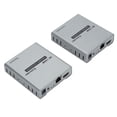 thumbnail image 1 of Émetteur et Récepteur Interface Multimédia HD, Extension Interface Multimédia 4K HD sur Cat 5e 6, Portée Longue de 393 Pieds, Plug & Play, pour Diffusion en Continu Vidéo et Audio vers Moniteur Projecteur depuis Ordinateur Portable PC, 1 of 7