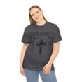 thumbnail image 4 of Blessed , Hand drawn font, Heart & Cross, Christian Art on a Unisex Shirt., 4 of 4